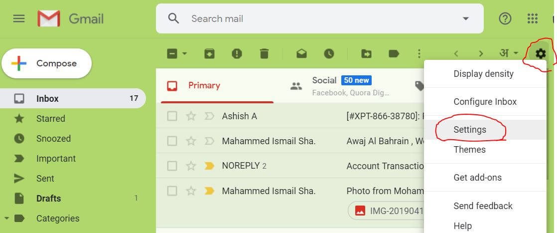 webmail to gmail